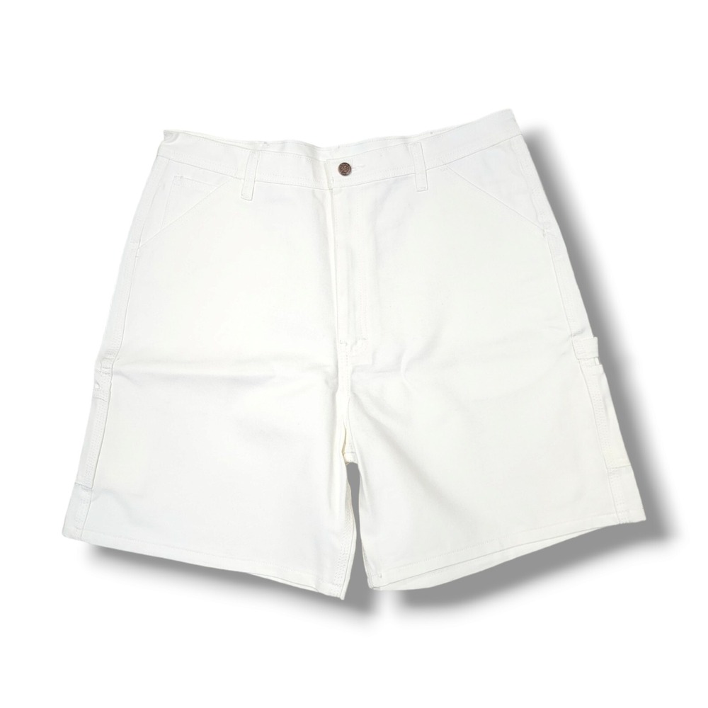 Caboose Duron Painters Ivory White Carpenter Canvas Vintage Shorts Men's Size 36